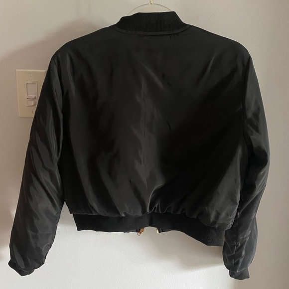 Eilly Bazar Black Bomber Zip Up Jacket Size Small - Picture 5 of 7